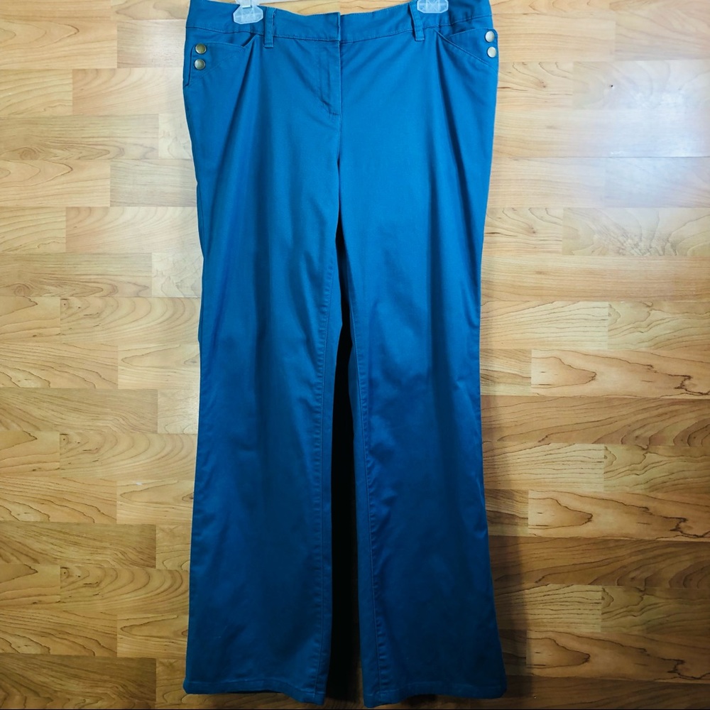 Blue Woven Pants Size 14…4-Pockets with Belt Loops